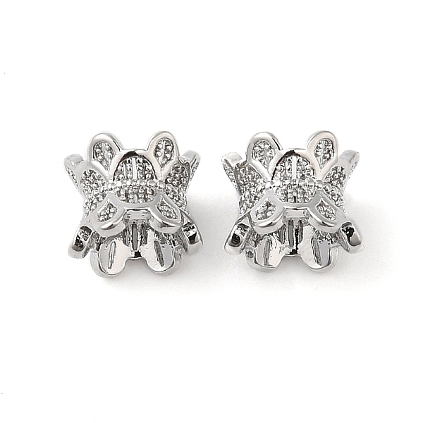 

PandaHall Brass Spacer Beads, Flower, Real Platinum Plated, 6x5mm, Hole: 3mm Brass Others