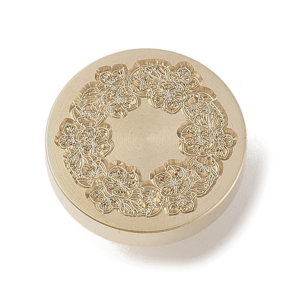 

PandaHall Golden Tone Wax Seal Brass Stamp Head, Floral Collection Pattern, for Wax Seal Stamp, Flower, 25x14mm, Inner Diameter: 7mm Brass...