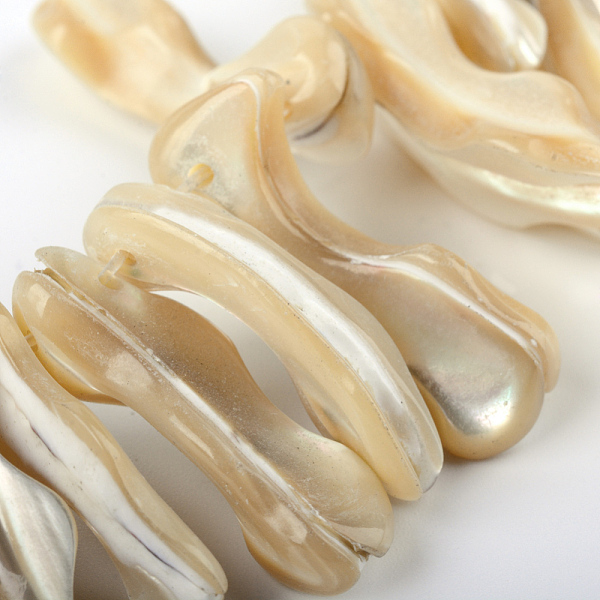 

PandaHall Natural Trochid Shell/Trochus Shell Beads Strands, 11~35x5~11x2.5~5.5mm, Hole: 0.5mm, about 91pcs/strand, 16.9 inch Trochus Shell...