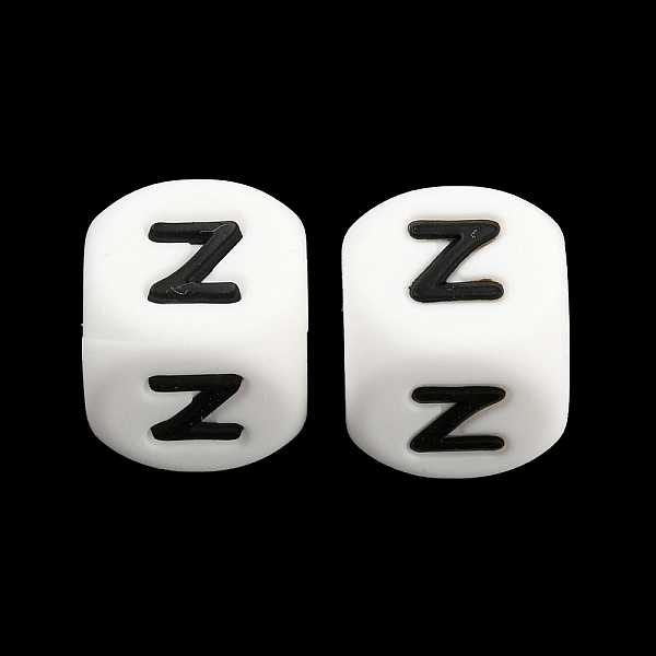 

PandaHall 20Pcs White Cube Letter Silicone Beads 12x12x12mm Square Dice Alphabet Beads with 2mm Hole Spacer Loose Letter Beads for Bracelet...