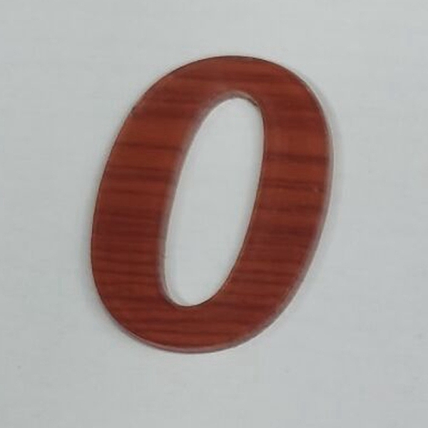 

PandaHall Acrylic Wall Stickers, Wood Grain Pattern, Number, Sienna, Num.0, 1-7/8 inch(48mm) Acrylic Number Brown