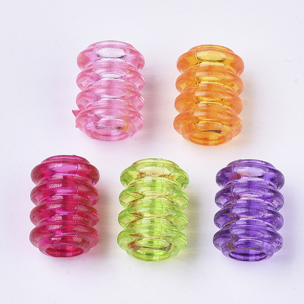 

PandaHall Transparent Acrylic European Beads, Dyed, Large Hole Beads, Tube, Mixed Color, 15x11mm, Hole: 6mm, about 600pcs/500g Acrylic Tube..., Multicolor