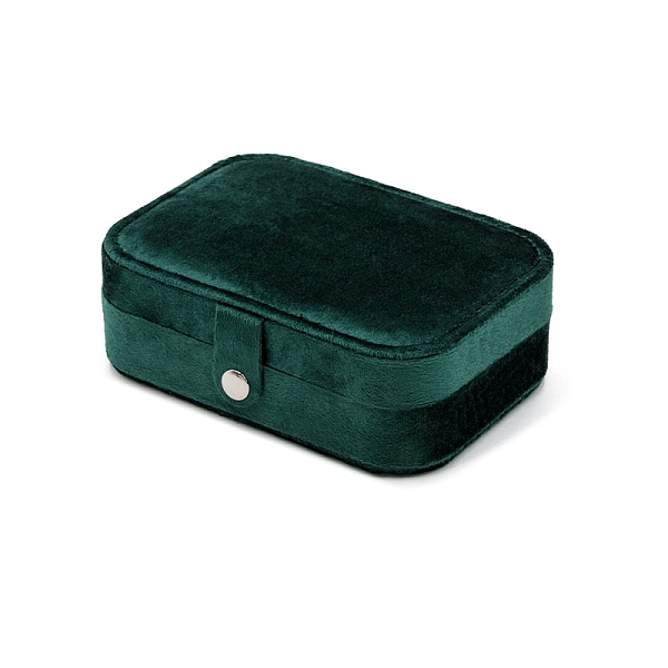 

PandaHall Rectangle Velvet Travel Portable Jewelry Case with Mirror Inside, for Necklaces, Rings, Earrings and Pendants, Dark Green...