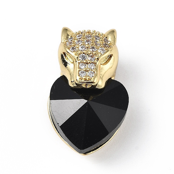 

PandaHall Real 18K Gold Plated Rack Plating Brass Micro Pave Clear Cubic Zirconia Pendants, with Glass, Long-Lasting Plated, Cadmium Free &..., Black