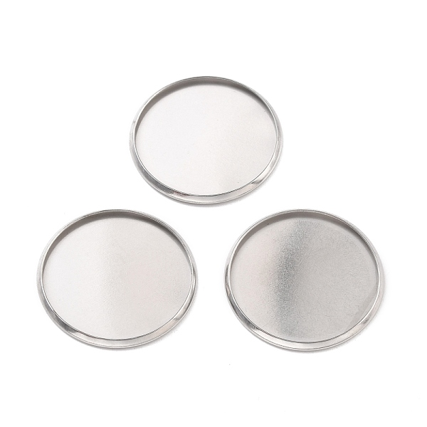 

PandaHall 316 Surgical Stainless Steel Cabochon Tray Settings, Plain Edge Bezel Cups, Flat Round, Stainless Steel Color, 27.5x1.5mm 316...