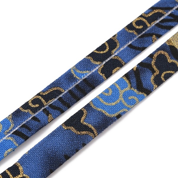 

PandaHall Polyester Ribbons, Garment Accessories, Blue, Cloud Pattern, 3/8 inch(10.5mm), 5 Yards/roll. Polyester Cloud Blue