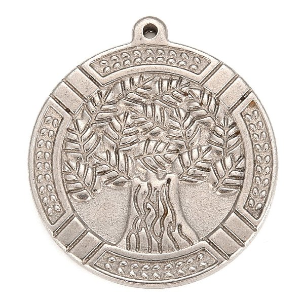 

PandaHall 304 Stainless Steel Pendants, Flat Round with Tree of Life, Stainless Steel Color, 27.5x25x3mm, Hole: 1mm 304 Stainless Steel Flat...