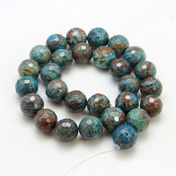 

PandaHall Natural Chrysocolla Beads Strands, Round, Faceted, Dyed & Heated, Colorful, 10mm, hole: 1mm, 15.5 inch, 39pcs/strand Chrysocolla...