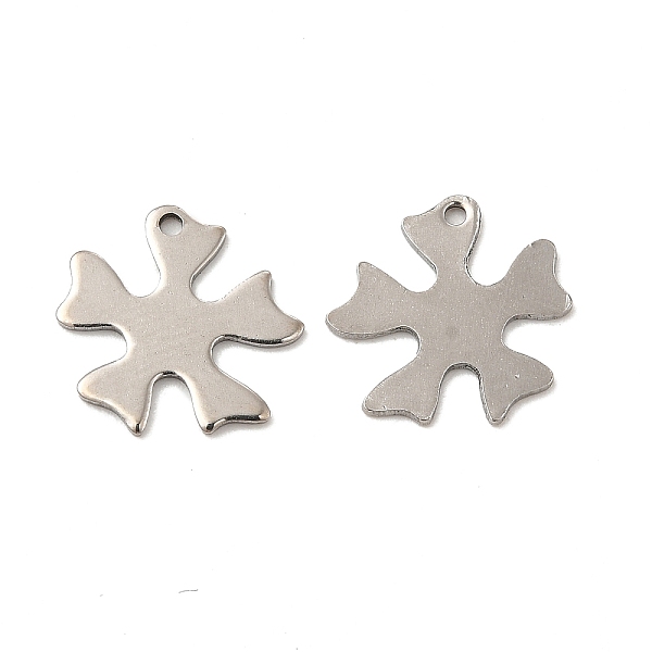 

PandaHall 201 Stainless Steel Charms, Flower Charm, Stainless Steel Color, 13x13x0.75mm, Hole: 1mm 201 Stainless Steel Flower
