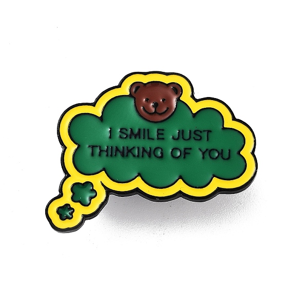 

PandaHall Black Alloy Brooches, Enamel Pins, Cloud, 25x30x2mm Alloy+Enamel Cloud