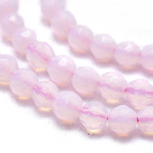 

PandaHall Opalite Beads Strands, Faceted, Round, 3.5~4mm, Hole: 0.7mm, about 98pcs/strand, 14.17 inch(36cm) Opalite Round