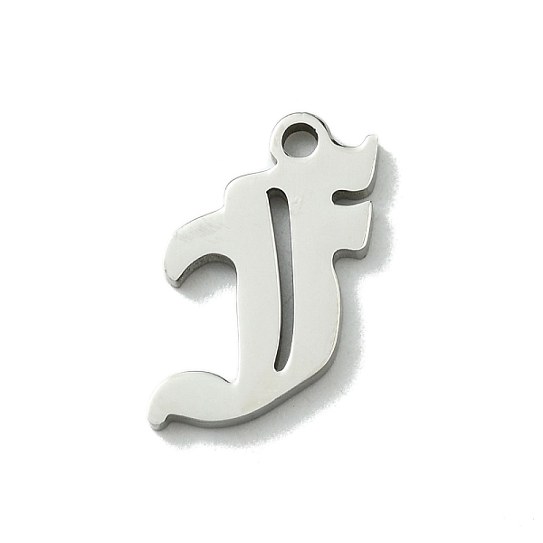 

PandaHall 201 Stainless Steel Pendants, Stainless Steel Color, Old Initial Letters Charms, Letter F, 18.5x15x1.6mm, Hole: 1.8mm 201...