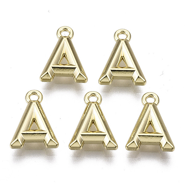 

PandaHall Alloy Pendants, Cadmium Free & Nickel Free & Lead Free, Letter, Letter.A, A:13x9.5x3mm, Hole: 1.5mm Alloy Letter A