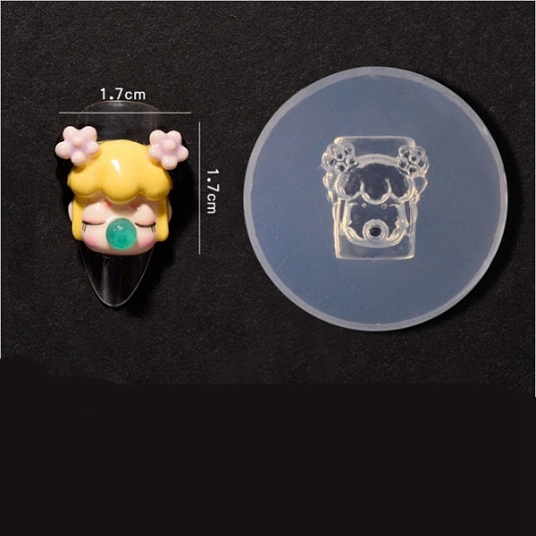 

PandaHall Nail Art Silicone Molds, Cartoon for Nail Art Tips Decoration, Nail Art Tools, Clear, 25x15mm, Inner Size: 17x17mm Silicone Clear