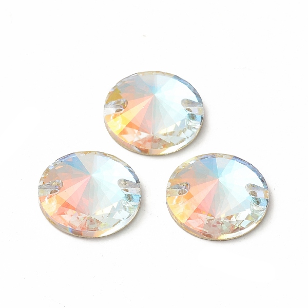 

PandaHall Cone Shape Sew on Rhinestone, K5 Glass Rhinestone, 2-Hole Link, Plated Flat Back, Sewing Craft Decoration, Light Crystal AB..., Clear