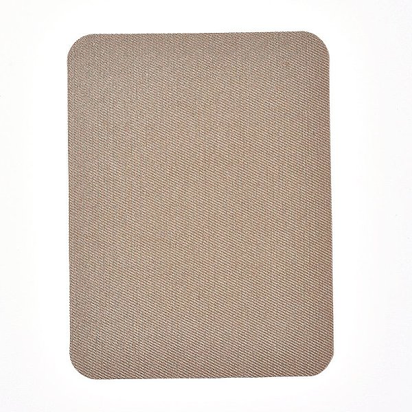 PandaHall Cloth Fabric Appliques Iron On Patches, For Costume Accessories, Rectangle, Tan, 125x95x0.5mm Cloth Rectangle Orange