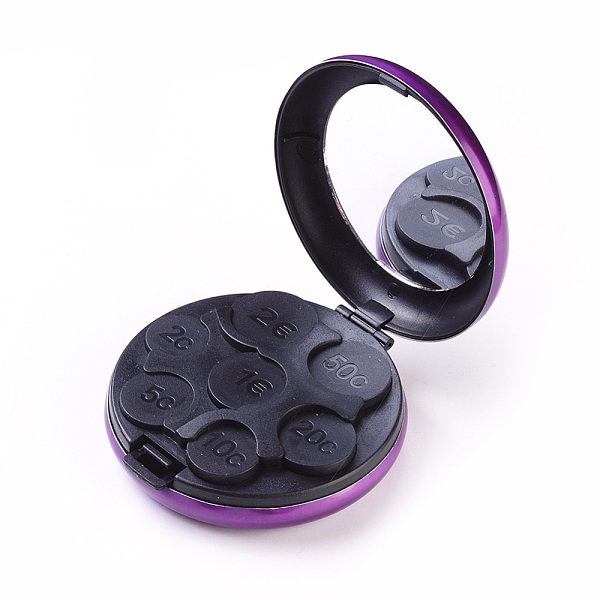 

PandaHall Aluminum Collection Boxes, Coin Display Boxes, Flat Round, Purple, 8.9x8.4x2.85cm Aluminum Round Purple