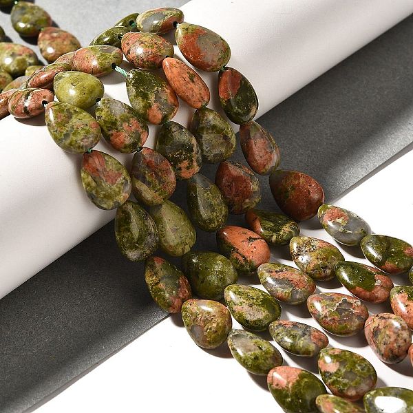 Natural Unakite Bea… - image