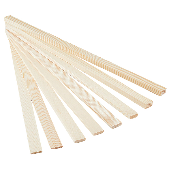 

PandaHall DICOSMETIC 8Pcs 4 Styles Wood Rolling Mud Stick Guides, Rectangle, Wheat, 40x2x0.3~1cm, 2pcs/style Wood Rectangle Orange
