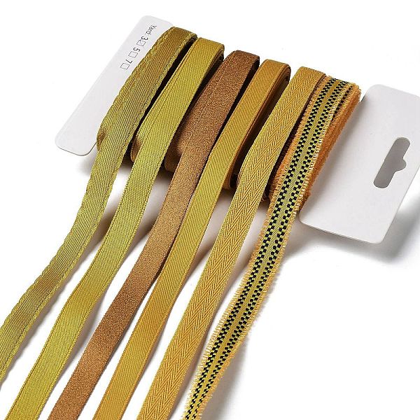 

PandaHall 18 Yards 6 Styles Polyester Ribbon, for DIY Handmade Craft, Hair Bowknots and Gift Decoration, Yellow Color Palette, Goldenrod..., Gold