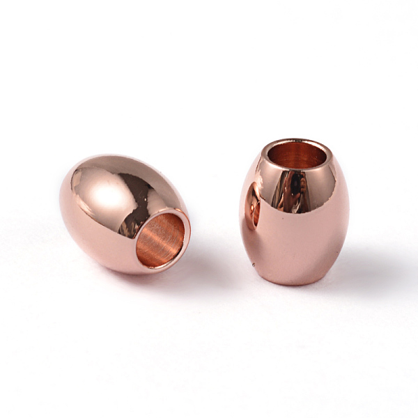

PandaHall Oval Ion Plating(IP) 202 Stainless Steel Beads, Rose Gold, 7x6mm, Hole: 3mm 202 Stainless Steel Oval