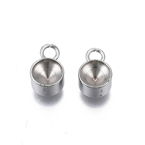 

PandaHall 201 Stainless Steel Pendant Rhinestone Settings, Flat Round, Stainless Steel Color, Fit for 5mm Rhinestone,9.5x6x3.5mm, Hole: 2mm...