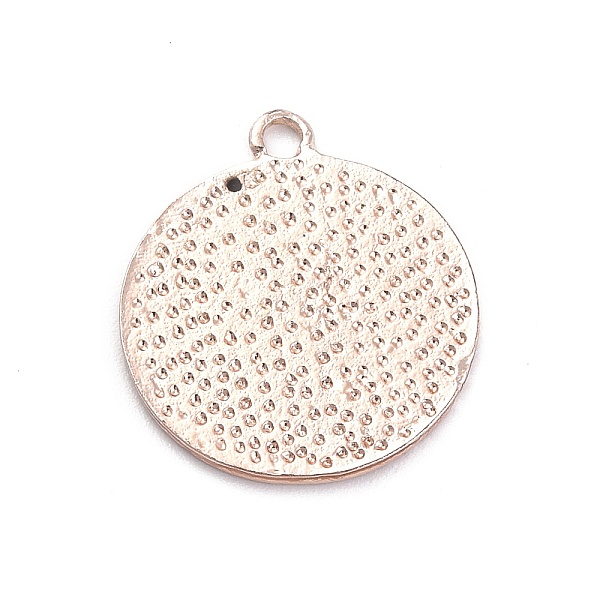 

PandaHall Alloy Enamel Pendants, Flat Round with Moon Phase Charm, Rose Gold, 23x20x1mm, Hole: 2mm Alloy+Enamel Flat Round