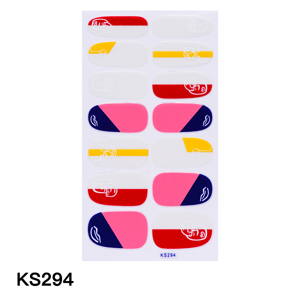 

PandaHall Nail Art Stickers Decals Full-Cover Designs, Colorful Polka Dot Flowers Tartan Pattern Nail Strip, for Women Girls Nail Tips...
