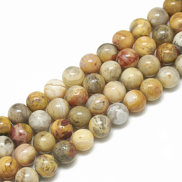 

PandaHall Natural Crazy Lace Agate Beads Strands, Round, 6mm, Hole: 1mm, about 61pcs/strand, 14.7 inch Crazy Agate Round