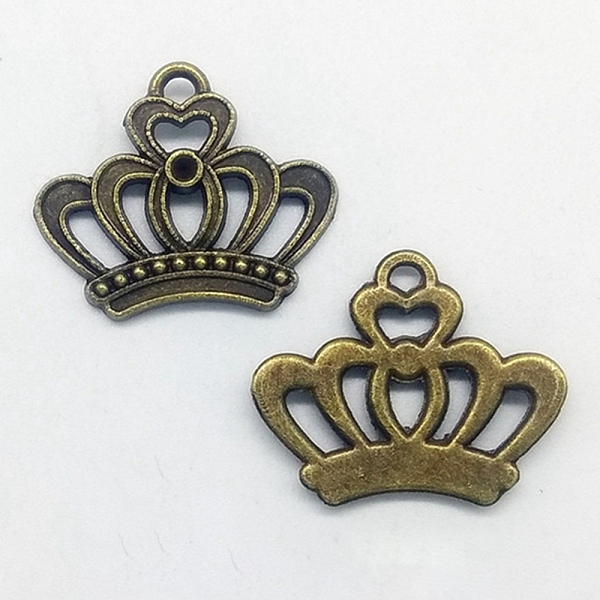 

PandaHall Zinc Alloy Pendants, DIY Accessoies for UV Resin Jewelry Making, Crown, Antique Bronze, 22x18x1.7mm Alloy Crown