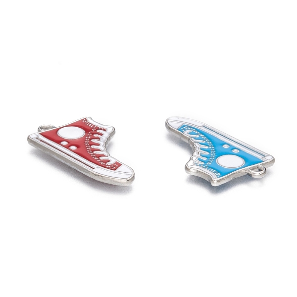 

PandaHall Alloy Enamel Pendants, Lead Free and Cadmium Free, Shoes, Platinum Metal Color, Mixed Color, 30x17x2mm, Hole: 1.5mm Alloy+Enamel..., Multicolor