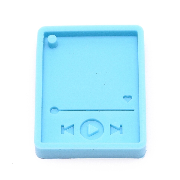 

PandaHall DIY Silicone Molds, Resin Casting Molds, For UV Resin, Epoxy Resin Craft Making, Rectangle with MP3 Player, Sky Blue, 55x43x9mm...