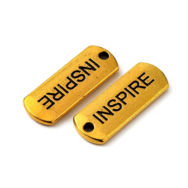 

PandaHall Tibetan Style Alloy Rectangle Pendants, Inspirational Message Pendants, with Word Inspire, Cadmium Free & Lead Free, Antique...