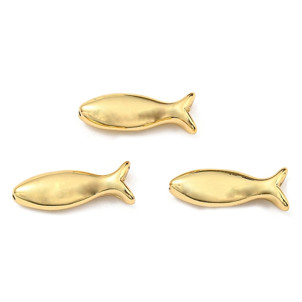 

PandaHall Brass Beads, Long-Lasting Plated, Lead Free & Cadmium Free, Fish, Real 18K Gold Plated, 15.5x5.8x3.5mm, Hole: 0.9mm Brass Fish