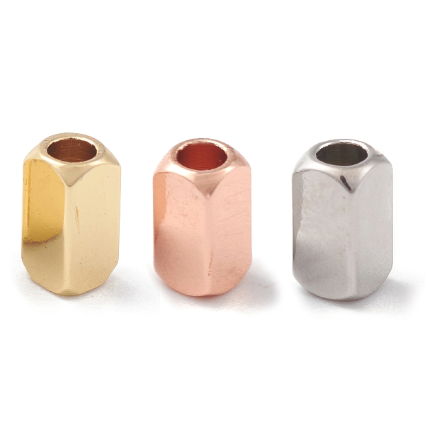 

PandaHall Rack Plating Brass Beads, Cadmium Free & Lead Free, Long-Lasting Plated, Cuboid, Mixed Color, 6x3x3mm, Hole: 2mm Brass Cuboid