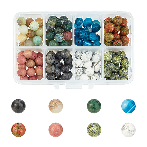 N Perlen 160 Stk. Natürliche Edelsteinperlen