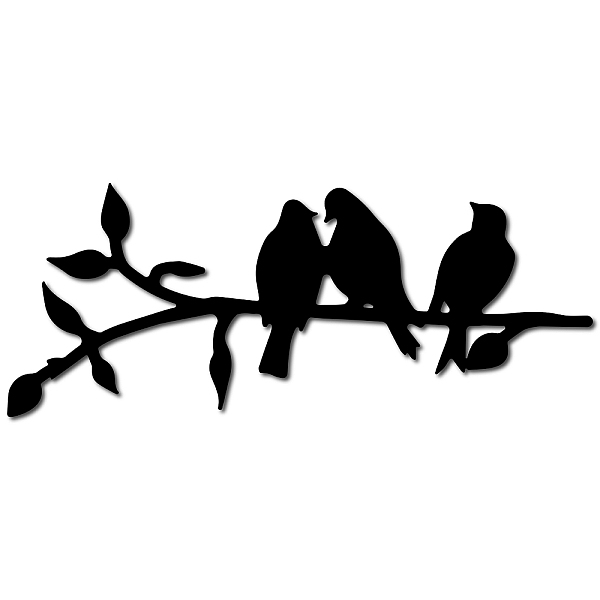 

PandaHall Laser Cut Basswood Wall Sculpture, for Home Decoration Kitchen Supplies, Bird, 120x300x5mm Wood Bird Black