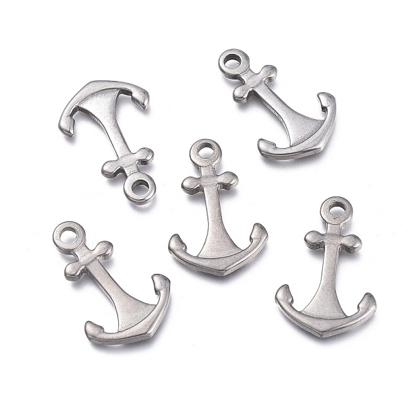

PandaHall 304 Stainless Steel Pendants, Anchor, Stainless Steel Color, 22.8x15x2mm, Hole: 2.6mm 304 Stainless Steel Anchor & Helm