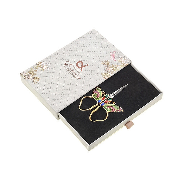 

PandaHall Stainless Steel Butterfly Scissors, Embroidery Scissors, Sewing Scissors, with Enamel and Rhinestone, Colorful, 80x65mm Stainless...
