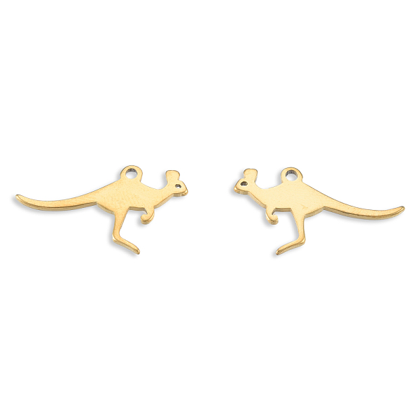 

PandaHall Ion Plating(IP) 201 Stainless Steel Pendants, Dinosaur, Real 18K Gold Plated, 11x19x1mm, Hole: 1.2mm 201 Stainless Steel Dinosaur