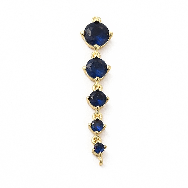 

PandaHall Rack Plating Brass Pave Cubic Zirconia Connector Charms, Cadmium Free & Lead Free, Five Flat Round Links, Real 18K Gold Plated...