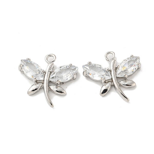 

PandaHall Brass Micro Pave Cubic Zirconia Pendants, Long-Lasting Plated, Butterfly, Platinum, 15x14.5x3mm, Hole: 1.4mm Brass+Cubic Zirconia..., Clear