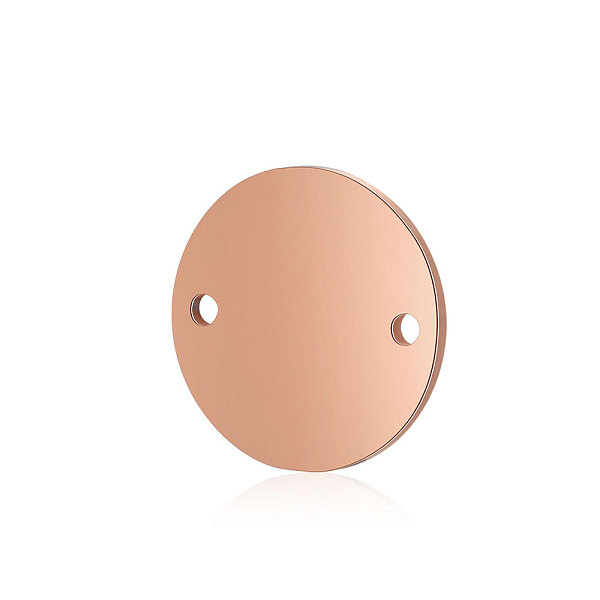 

PandaHall 201 Stainless Steel Links Connectors, Manual Polishing, Flat Round, Rose Gold, 10x1mm, Hole: 1mm 201 Stainless Steel Flat Round