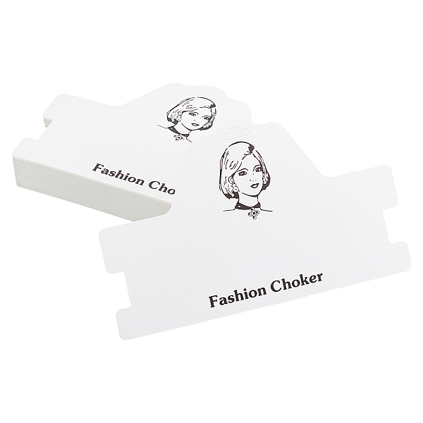 

PandaHall Fingerinspire Cardboard Necklace Display Cards, White, 11.3x18.5x0.05cm Paper Rectangle White