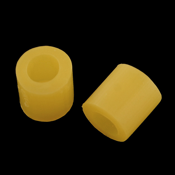 

PandaHall Melty Mini Beads Fuse Beads Refills, Tube, Goldenrod, 3~3.3x2.5~2.6mm, about 40000pcs/500g Plastic Tube Gold