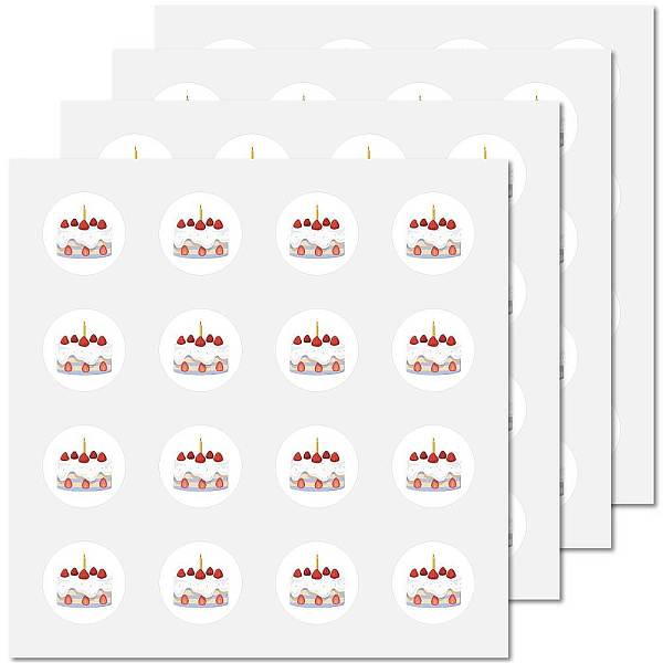 

PandaHall 8 Sheets Plastic Waterproof Self-Adhesive Picture Stickers, Round Dot Cartoon Decals for Kid's Art Craft, Food, 150x150mm, Sticker...