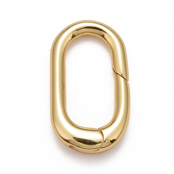 

PandaHall Rack Plating Brass Spring Gate Rings, Cadmium Free & Nickel Free & Lead Free, Long-Lasting Plated, Oval Rings, Real 18K Gold...