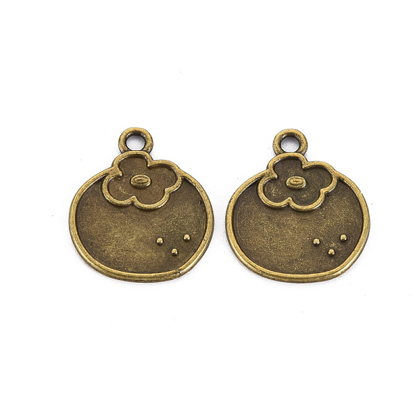 

PandaHall Tibetan Style Alloy Pendant Enamel Settings, Cadmium Free & Lead Free, Flat Round with Flower, Antique Bronze, 20x17x1mm, Hole...
