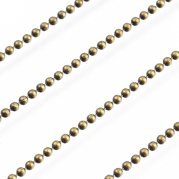 

PandaHall Brass Ball Chains, Faceted, Long-Lasting Plated, Soldered, with Spool, Cadmium Free & Nickel Free & Lead Free, Antique Bronze...