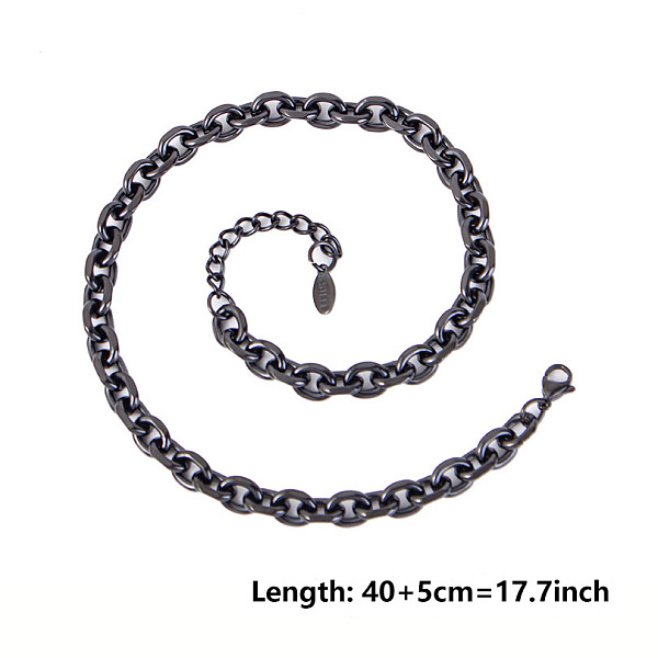Unisex 304 Stainless Steel Cable Chains Necklaces